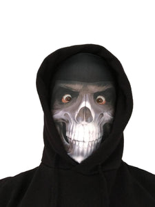 Halloween White Grim Reaper Mask - Realistic Easy Breathe Lycra Scay Mask