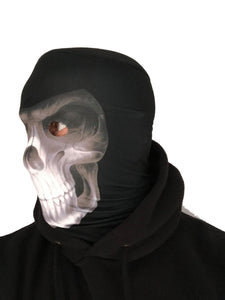 Halloween White Grim Reaper Mask - Realistic Easy Breathe Lycra Scay Mask